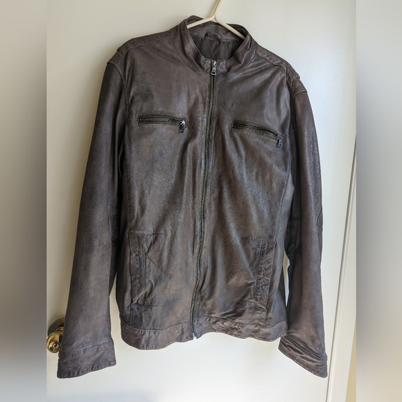 Brown Leather Jacket - Picture 5 of 6